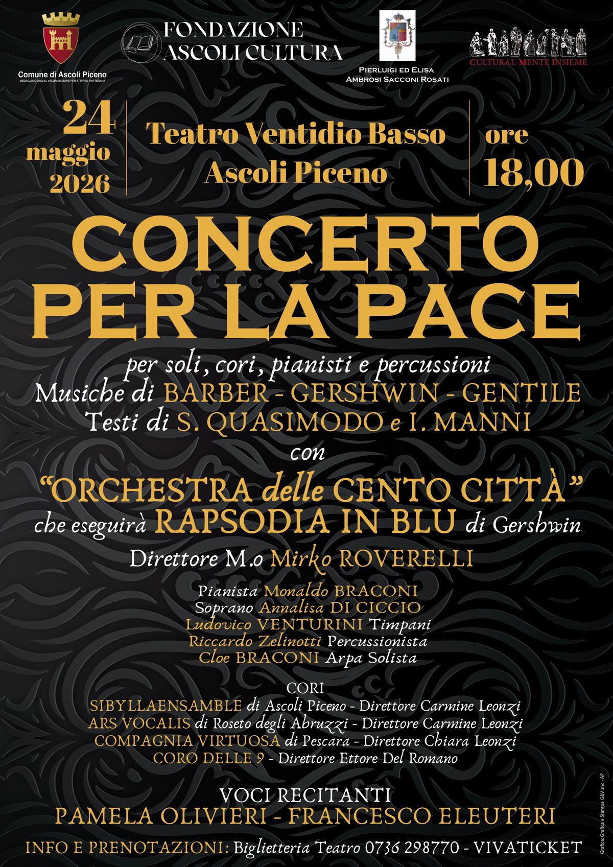 Concerto per la Pace — Teatro Ventidio Basso, Ascoli Piceno