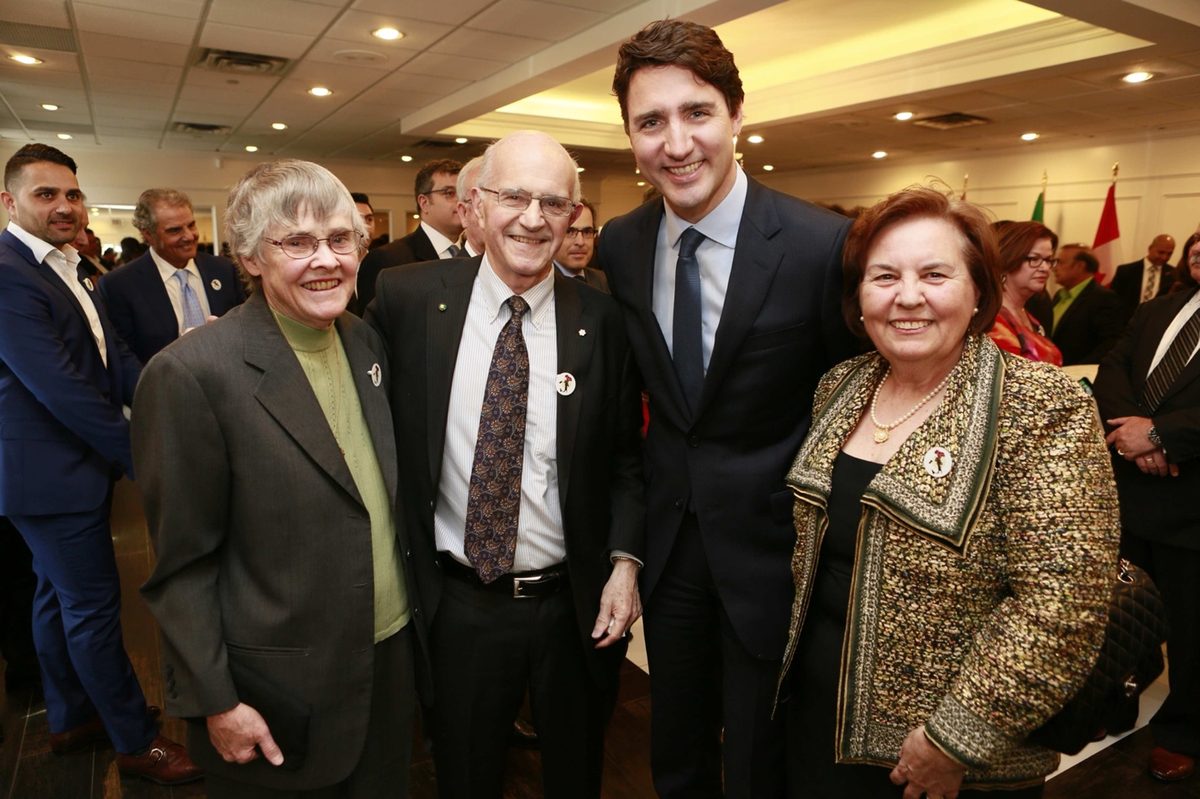 Nancy e Frank Iacobucci con il Primo Ministro Justin Trudeau e Rose Chiodo
